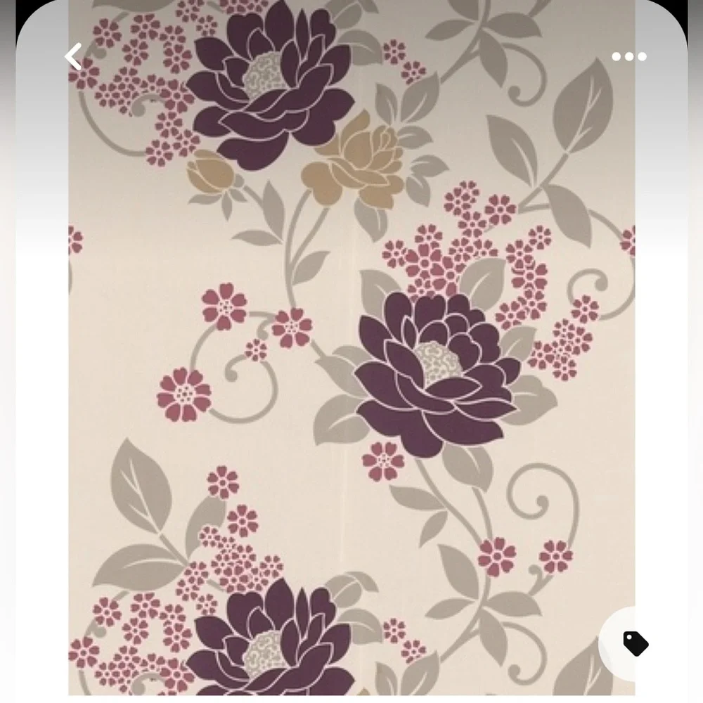 Laurence Llewelyn-Bowen Duchess Wallpaper - DUCHESS ~ PLUM/BBEIGE - 1 Roll
